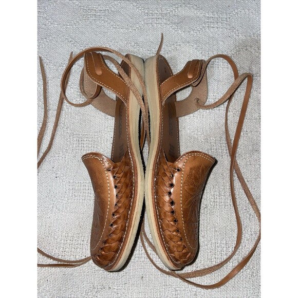 Cucos Women’s Casual Sandals Size 5 U.S. 7 M Brown Leather Ankle Straps Comfort - Picture 5 of 12